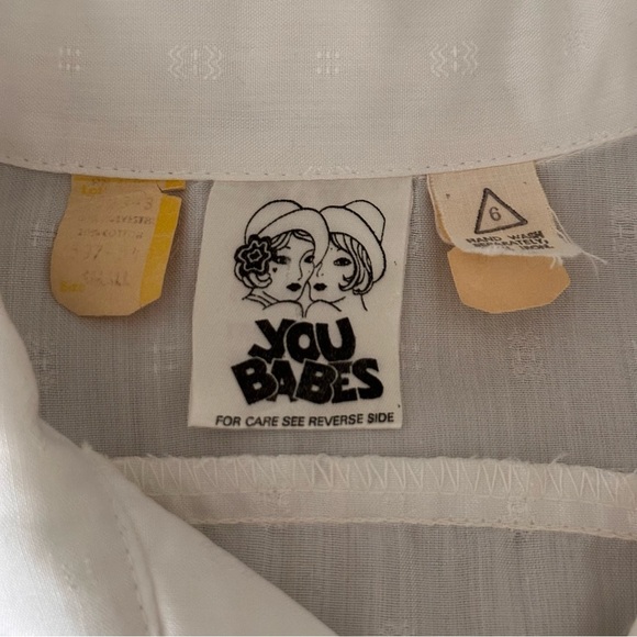 Vintage 70s YOU BABES Ivory Blouse – Puff Sleeve Pintuck Peasant Top Cottagecore - Picture 10 of 14